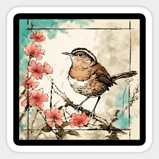 Little Eurasian Wren in Japan Bird Dad Bird Watcher Wren Ornithology Sticker